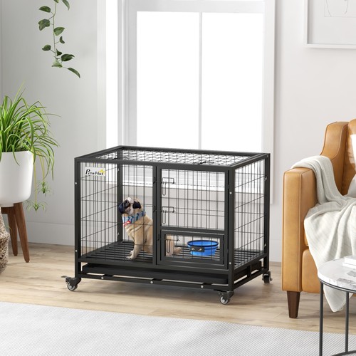 Heavy duty dog crate on - duty,