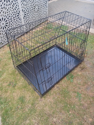 Large metal dog travel crate - large,