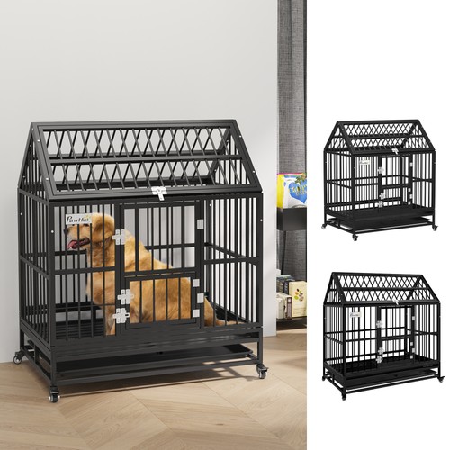 Heavy duty dog crate wheels - dog, on