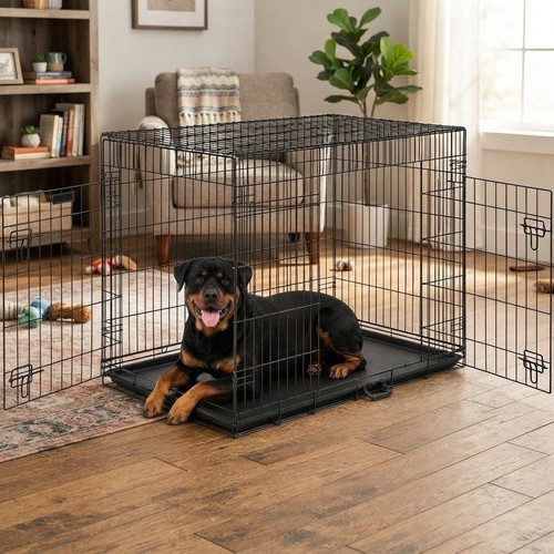 Durable black folding dog - folding,