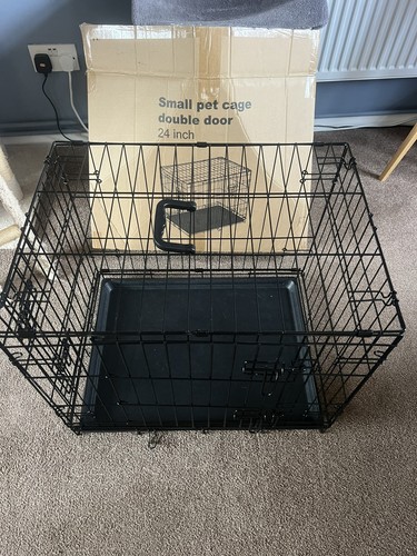 Small double door dog - , crate