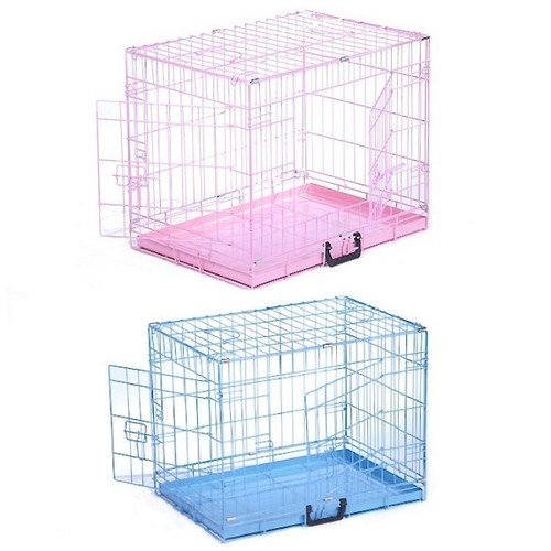 Dog cage pink blue - blue, puppy