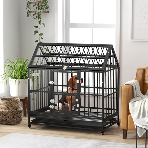 Heavy duty dog crate - dog, on
