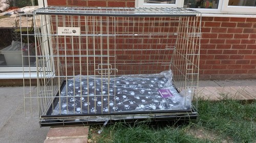 Folding dog crate - dog, large