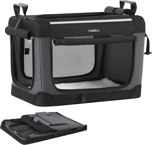 Soft dog crate folding pet - soft, crate,