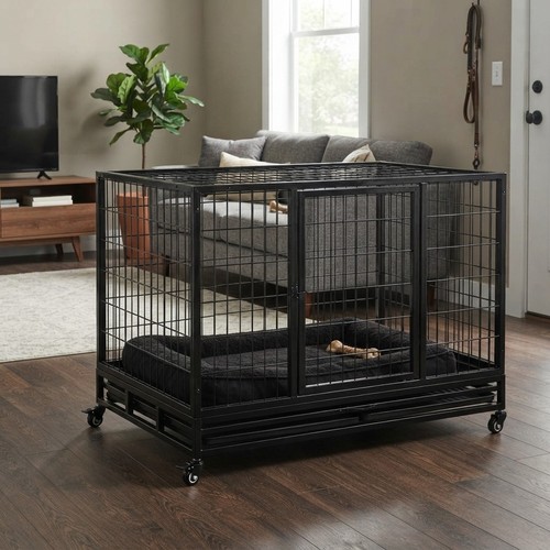 Portable dog crate with - portable, 43"
