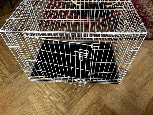 Folding steel wire dog crate - wire,